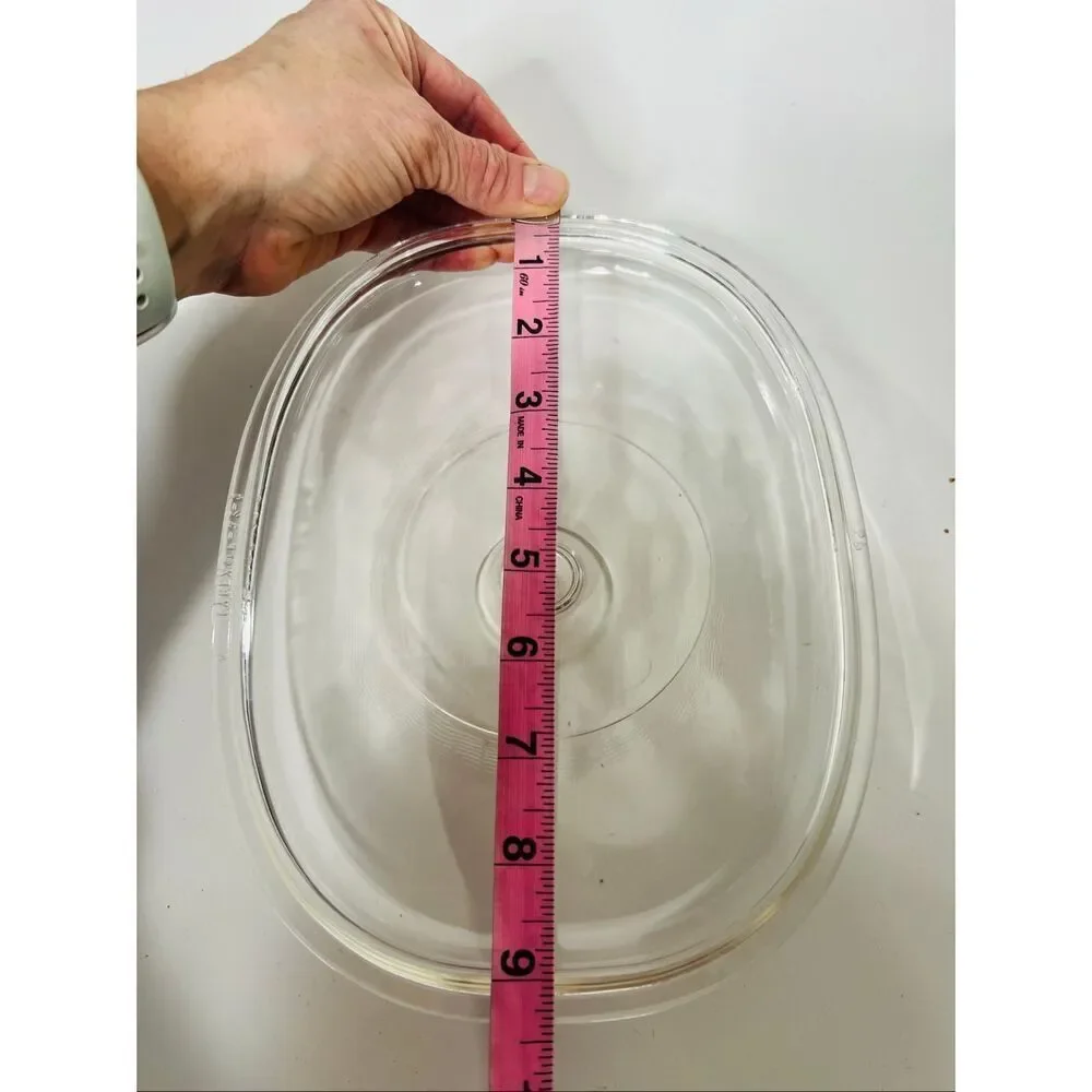 Pyrex F-12-C Clear Oval Large Casserole Dish Lid